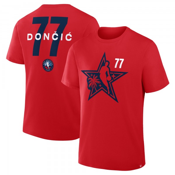 Luka Dončić Red 2026 NBA All-Star Game Name & Number T-Shirt