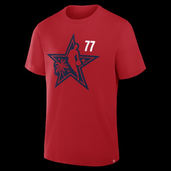 Luka Dončić Red 2026 NBA All-Star Game Name & Number T-Shirt