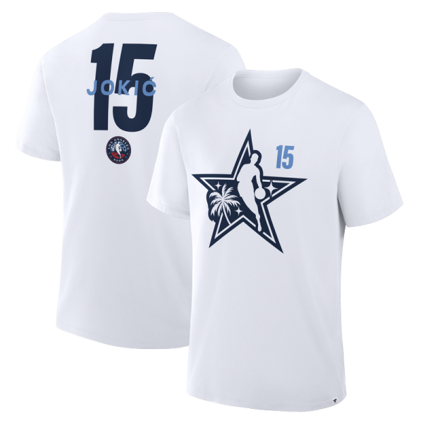 Nikola Jokić White 2026 NBA All-Star Game Name & Number T-Shirt