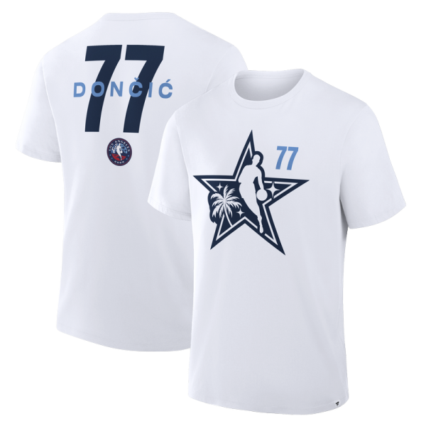 Luka Dončić White 2026 NBA All-Star Game Name & Number T-Shirt