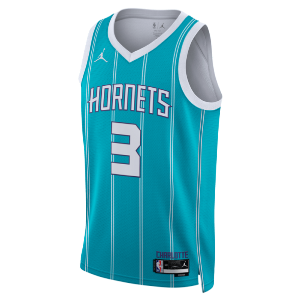 Джерси Unisex Charlotte Hornets Coby White Jordan Brand Teal Swingman - Icon Edition