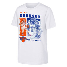 Детская футболка New York Knicks Jalen Brunson Outerstuff White Highlights