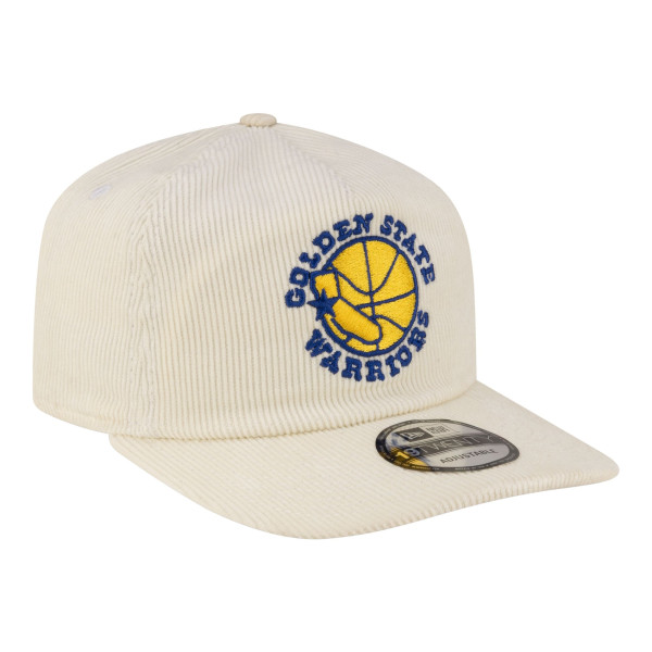 Бейсболка Golden State Warriors New Era White 19TWENTY 80s Chrome Corduroy