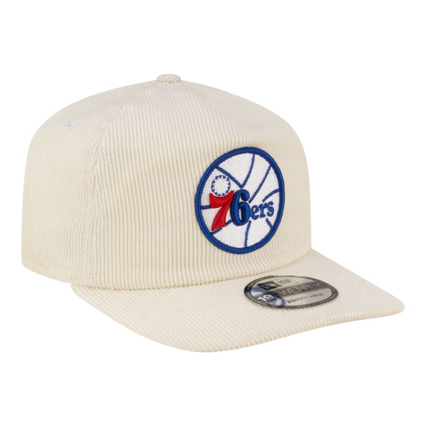 Бейсболка Philadelphia 76ers New Era White 19TWENTY 80s Chrome Corduroy