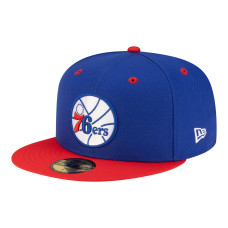 Бейсболка Philadelphia 76ers New Era Royal/Red 80s Throwback 59FIFTY