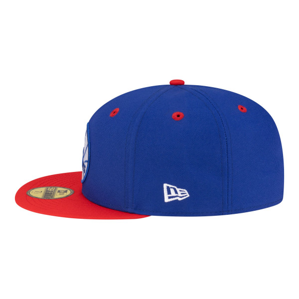 Бейсболка Philadelphia 76ers New Era Royal/Red 80s Throwback 59FIFTY