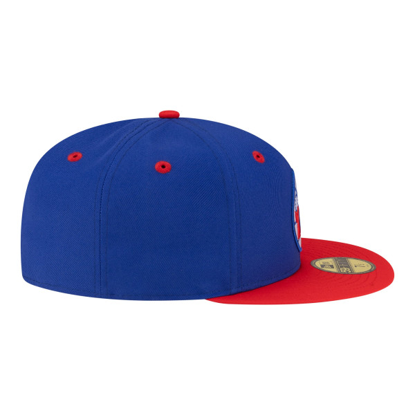 Бейсболка Philadelphia 76ers New Era Royal/Red 80s Throwback 59FIFTY
