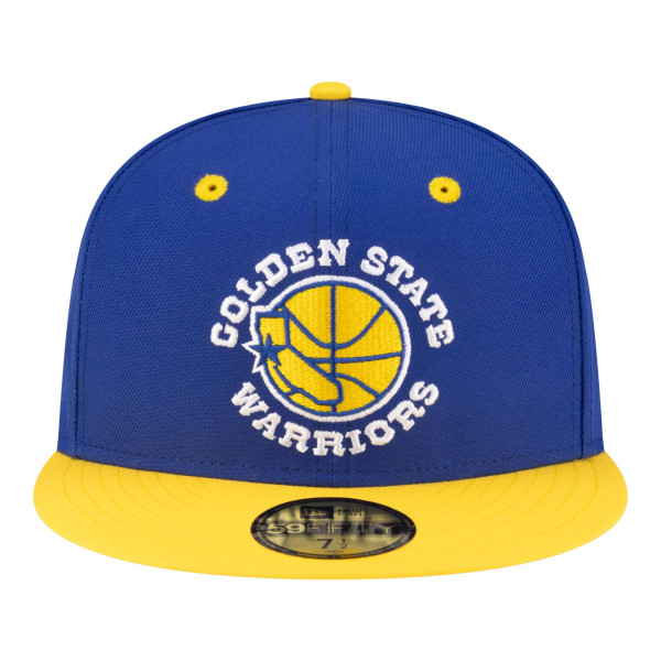 Бейсболка Golden State Warriors New Era Royal/Gold 80s Throwback 59FIFTY