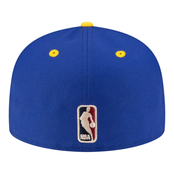 Бейсболка Golden State Warriors New Era Royal/Gold 80s Throwback 59FIFTY