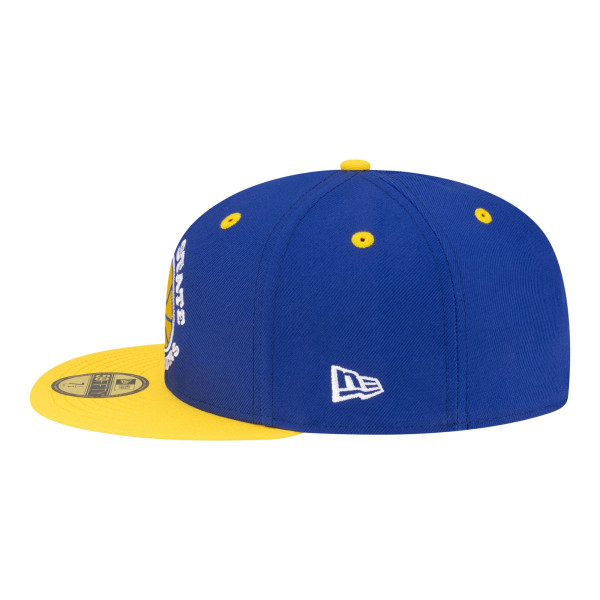 Бейсболка Golden State Warriors New Era Royal/Gold 80s Throwback 59FIFTY