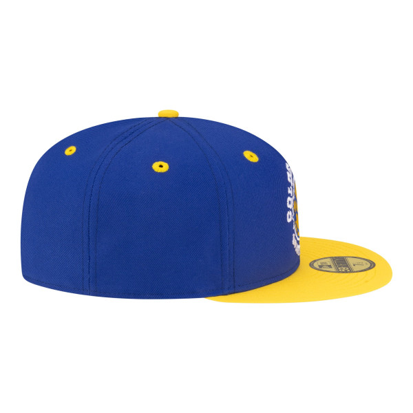 Бейсболка Golden State Warriors New Era Royal/Gold 80s Throwback 59FIFTY