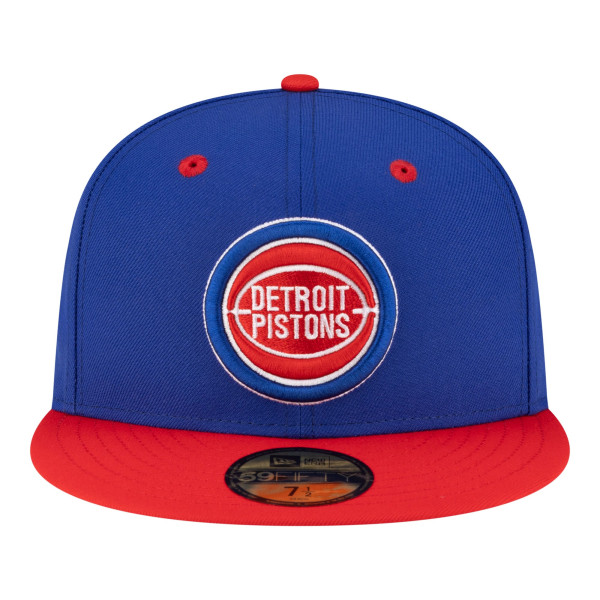 Бейсболка Detroit Pistons New Era Blue/Red 80s Throwback 59FIFTY