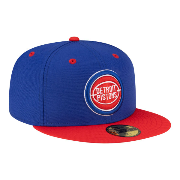 Бейсболка Detroit Pistons New Era Blue/Red 80s Throwback 59FIFTY