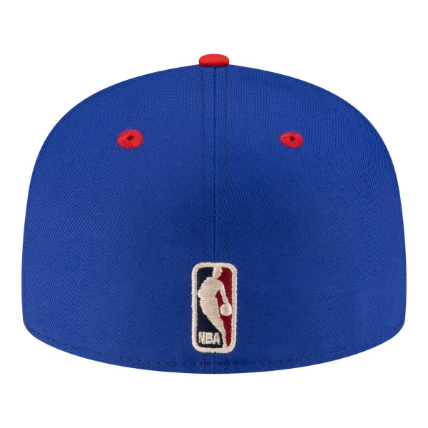 Бейсболка Detroit Pistons New Era Blue/Red 80s Throwback 59FIFTY