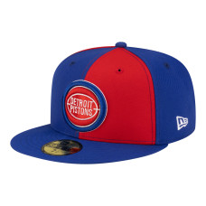 Бейсболка Detroit Pistons New Era Red/Blue 80s Throwback Pinwheel 59FIFTY