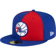 Бейсболка Philadelphia 76ers New Era Red/Royal 80s Throwback Pinwheel 59FIFTY