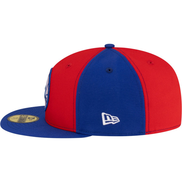Бейсболка Philadelphia 76ers New Era Red/Royal 80s Throwback Pinwheel 59FIFTY