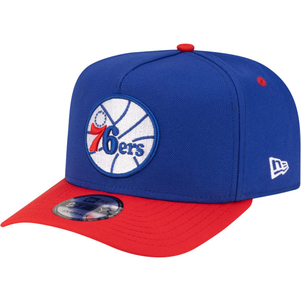 Бейсболка Philadelphia 76ers New Era Royal/Red 80s Throwback A-Frame 9FIFTY