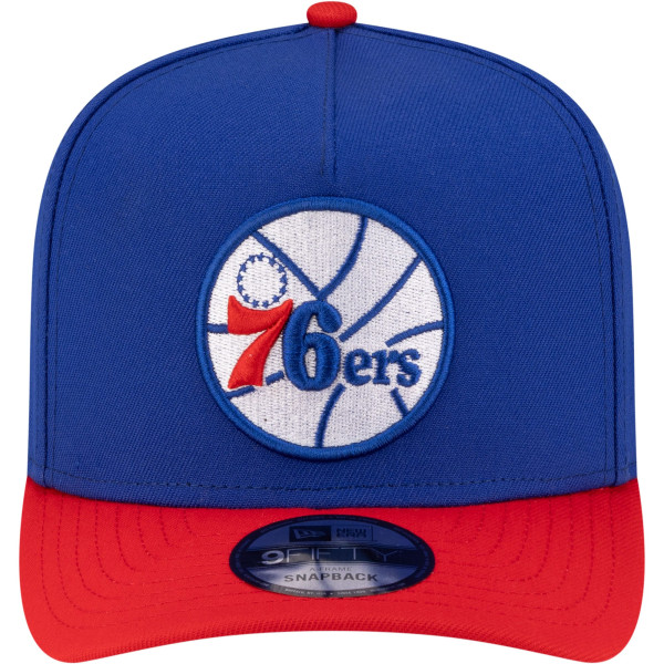 Бейсболка Philadelphia 76ers New Era Royal/Red 80s Throwback A-Frame 9FIFTY