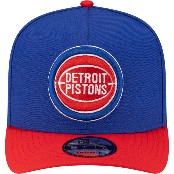Бейсболка Detroit Pistons New Era Blue/Red 80s Throwback A-Frame 9FIFTY Snapback