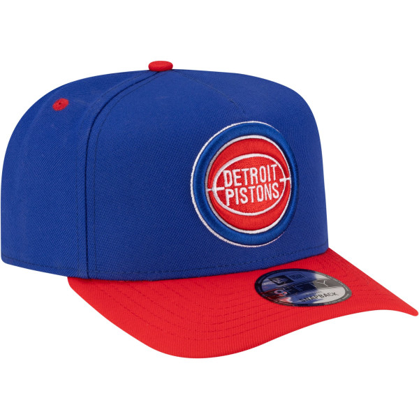 Бейсболка Detroit Pistons New Era Blue/Red 80s Throwback A-Frame 9FIFTY Snapback