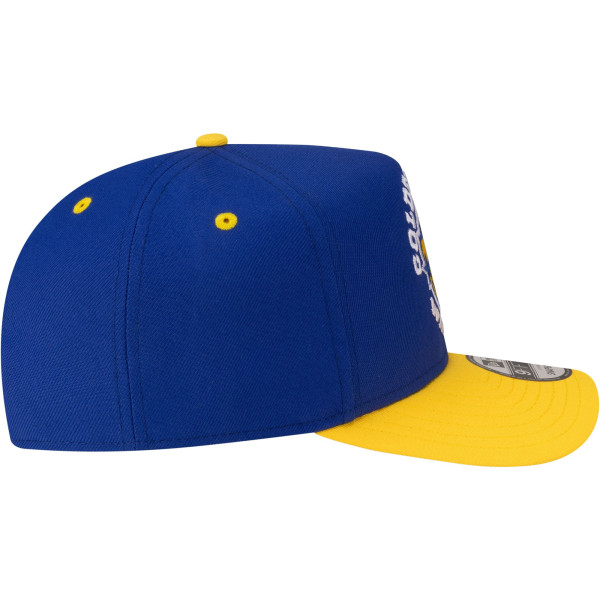 Бейсболка Golden State Warriors New Era Royal/Gold 80s Throwback A-Frame 9FIFTY