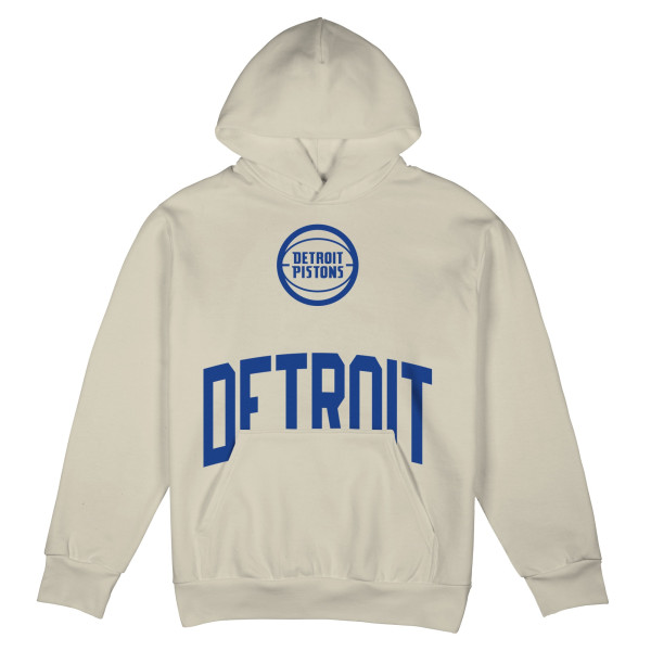 Unisex Detroit Pistons Stadium Essentials Cream Surrender Hoodie