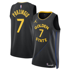 Джерси Unisex Golden State Warriors Kristaps Porziņģis Jordan Brand Black Swingman - Statement Edition