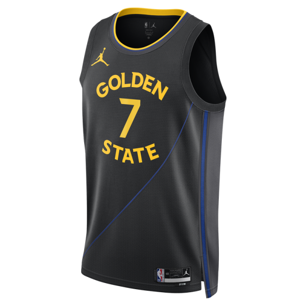 Джерси Unisex Golden State Warriors Kristaps Porziņģis Jordan Brand Black Swingman - Statement Edition