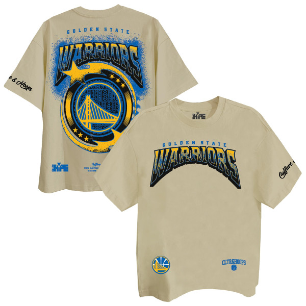 Футболка Unisex Golden State Warriors Two Hype Cream Drip & Dime Elevated Drop Shoulder