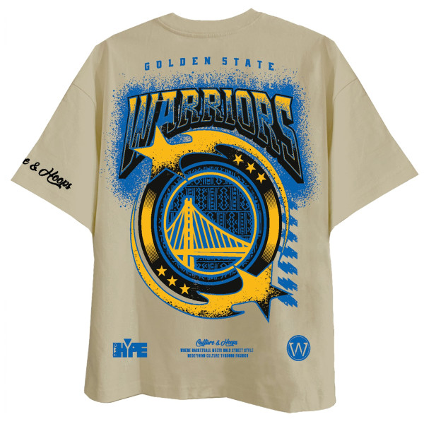 Футболка Unisex Golden State Warriors Two Hype Cream Drip & Dime Elevated Drop Shoulder