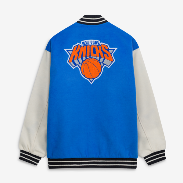 Куртка Unisex New York Knicks FISLL Blue/Cream Full-Snap Varsity