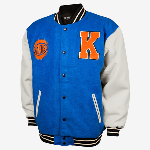 Куртка Unisex New York Knicks FISLL Blue/Cream Full-Snap Varsity