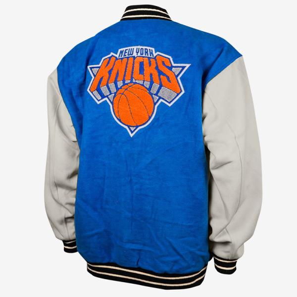 Куртка Unisex New York Knicks FISLL Blue/Cream Full-Snap Varsity