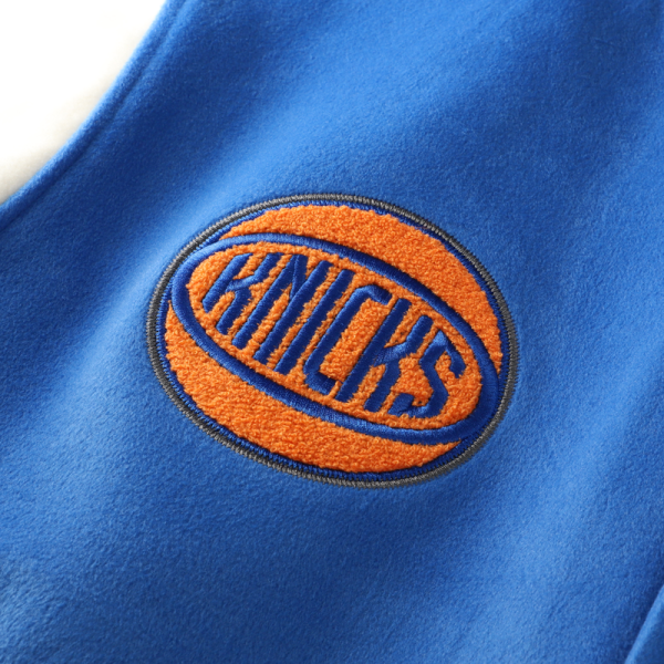 Куртка Unisex New York Knicks FISLL Blue/Cream Full-Snap Varsity