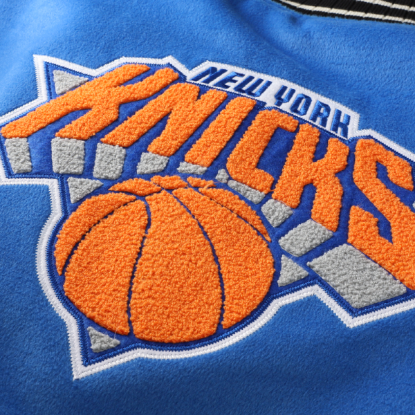 Куртка Unisex New York Knicks FISLL Blue/Cream Full-Snap Varsity
