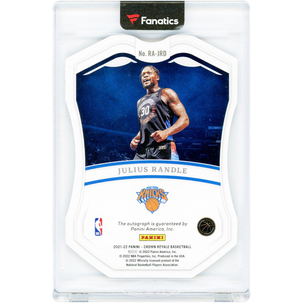 Карточка Julius Randle New York Knicks Autographed 2021-22 Panini Crown Royale NBA MIP Die Cut #RA-JRD #48/49