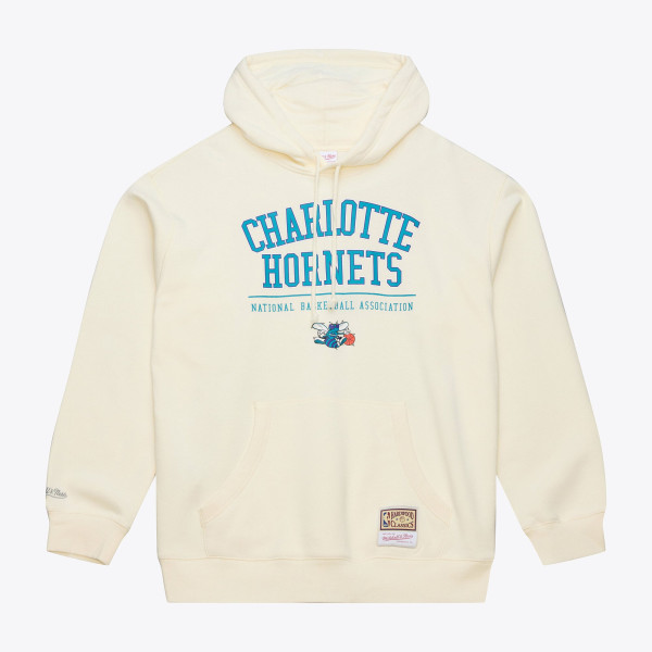 Толстовка Charlotte Hornets Mitchell & Ness Cream Walk-Off Fleece