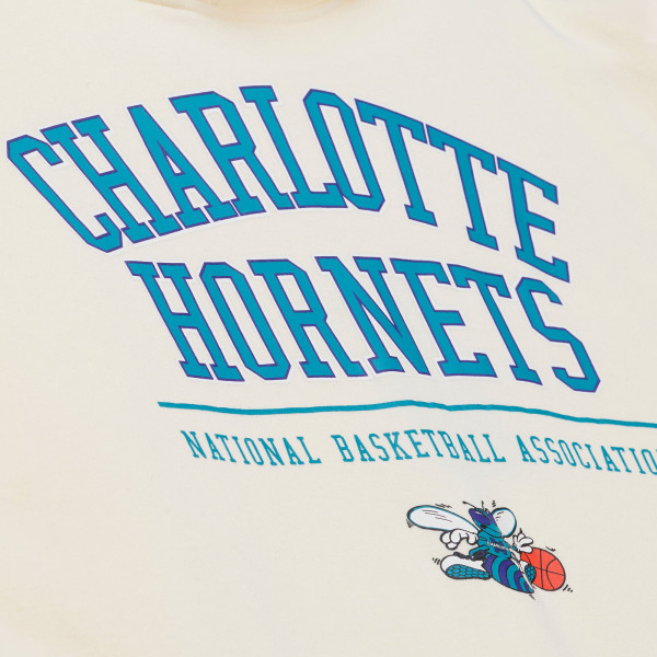 Толстовка Charlotte Hornets Mitchell & Ness Cream Walk-Off Fleece