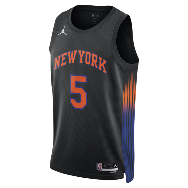 Джерси Unisex New York Knicks José Alvarado Jordan Brand Black Swingman - Statement Edition
