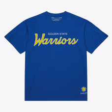 Футболка Golden State Warriors Mitchell & Ness Royal Vintage Wordmark