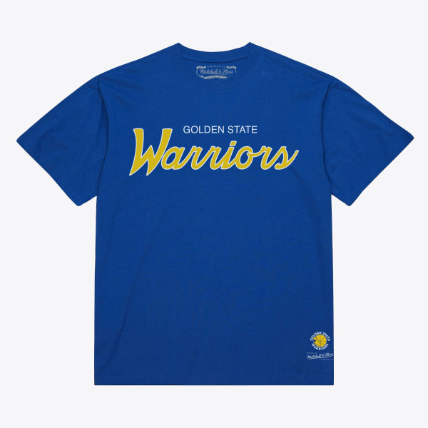 Футболка Golden State Warriors Mitchell & Ness Royal Vintage Wordmark
