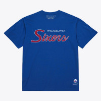 Футболка Philadelphia 76ers Mitchell & Ness Royal Vintage Wordmark