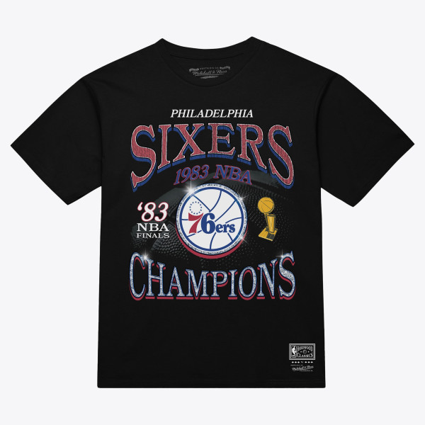 Футболка Philadelphia 76ers Mitchell & Ness Black Champions Era