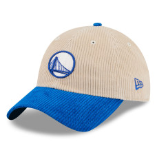 Бейсболка Golden State Warriors New Era Cream/Royal Tonal Corduroy Casual Classic