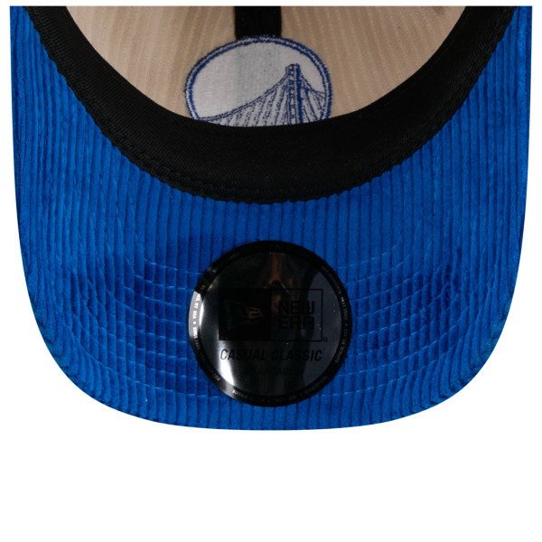 Бейсболка Golden State Warriors New Era Cream/Royal Tonal Corduroy Casual Classic
