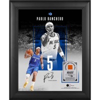 Paolo Banchero Orlando Magic Facsimile Signature Fanatics Authentic Framed 11 x 14 Showcase Collage with a Piece of Game-Used Basketball - Limited Edition of 250