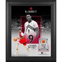 RJ Barrett Toronto Raptors Facsimile Signature Fanatics Authentic Framed 11 x 14 Showcase Collage with a Piece of Game-Used Basketball - Limited Edition of 250