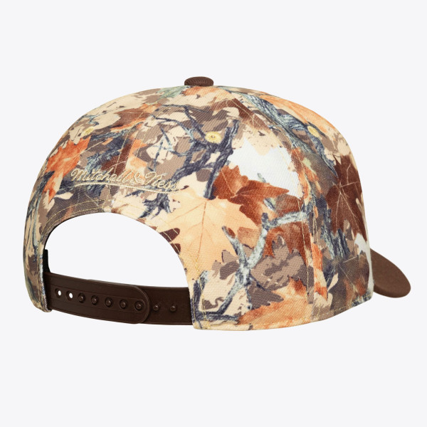 Бейсболка Unisex Golden State Warriors Mitchell & Ness Camo Leaf Camo Pro