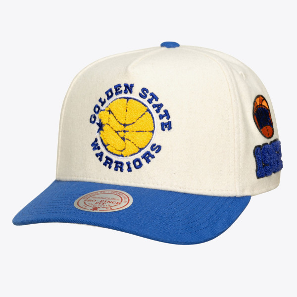 Бейсболка Unisex Golden State Warriors Mitchell & Ness Cream Cream Team Pro